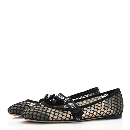 Christian Dior Resille Ribbon Miss J'Adior Ballet Flat 36.5 Black 3 of 8