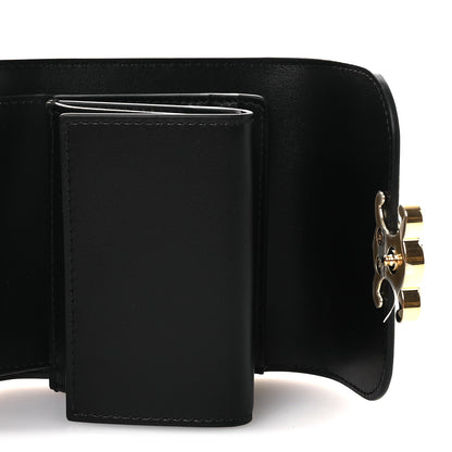 Celine Shiny Smooth Lambskin Small Triomphe Wallet Black 5 of 11