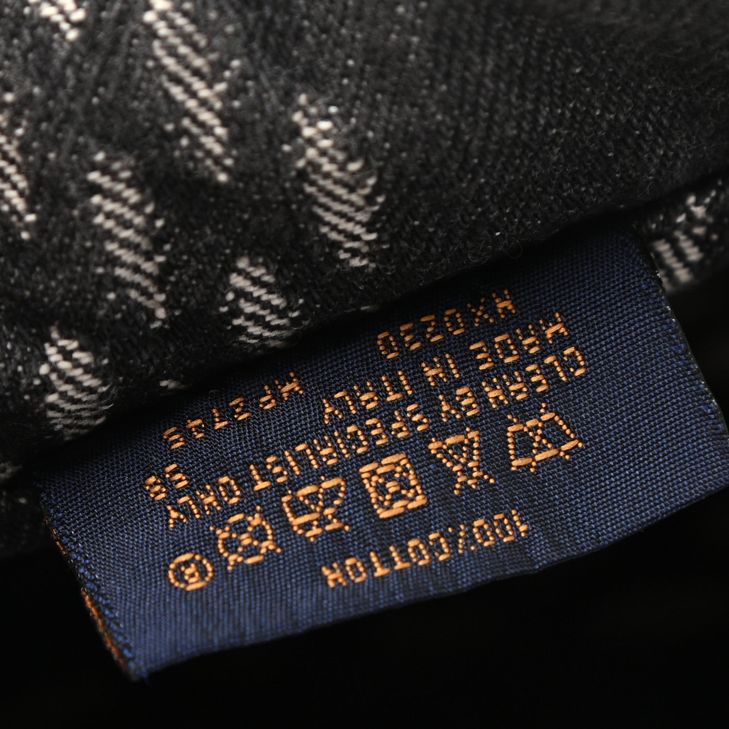 Louis Vuitton x NIGO Monogram Giant Denim Giant Damier Wave Sun Hat Gray 9 of 9