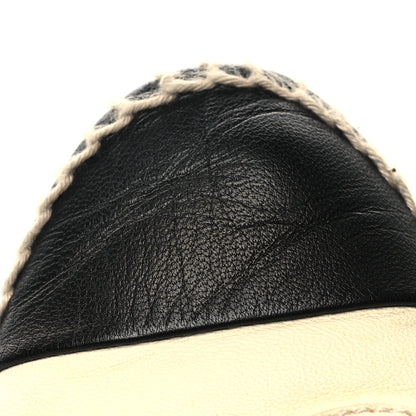 Chanel Lambskin CC Espadrilles 37 White Black 11 of 12