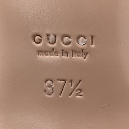 Gucci Calfskin Glitter Double G Slingback Flats 37.5 Silver Black 8 of 9
