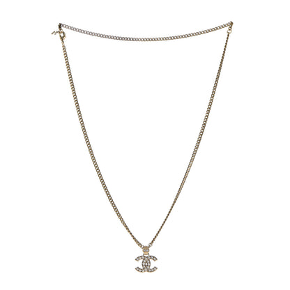 Chanel Crystal CC Necklace Gold 3 of 7