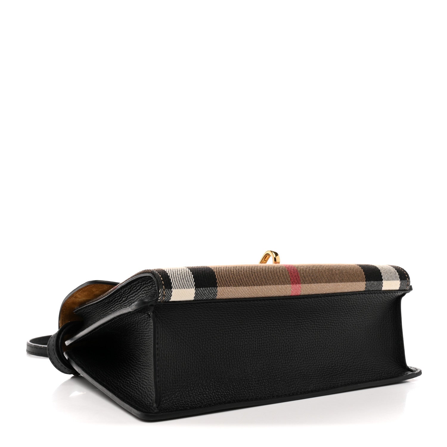 Burberry Derby Calfskin House Check Baby Macken Crossbody Bag Black 4 of 15