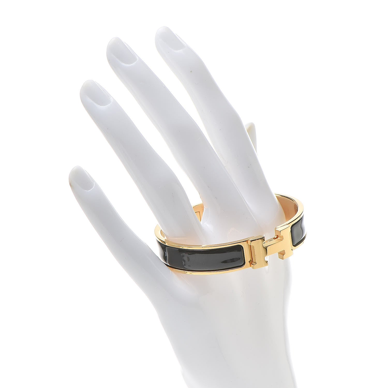 Hermes Enamel Narrow Clic Clac H Bracelet PM Black 2 of 6