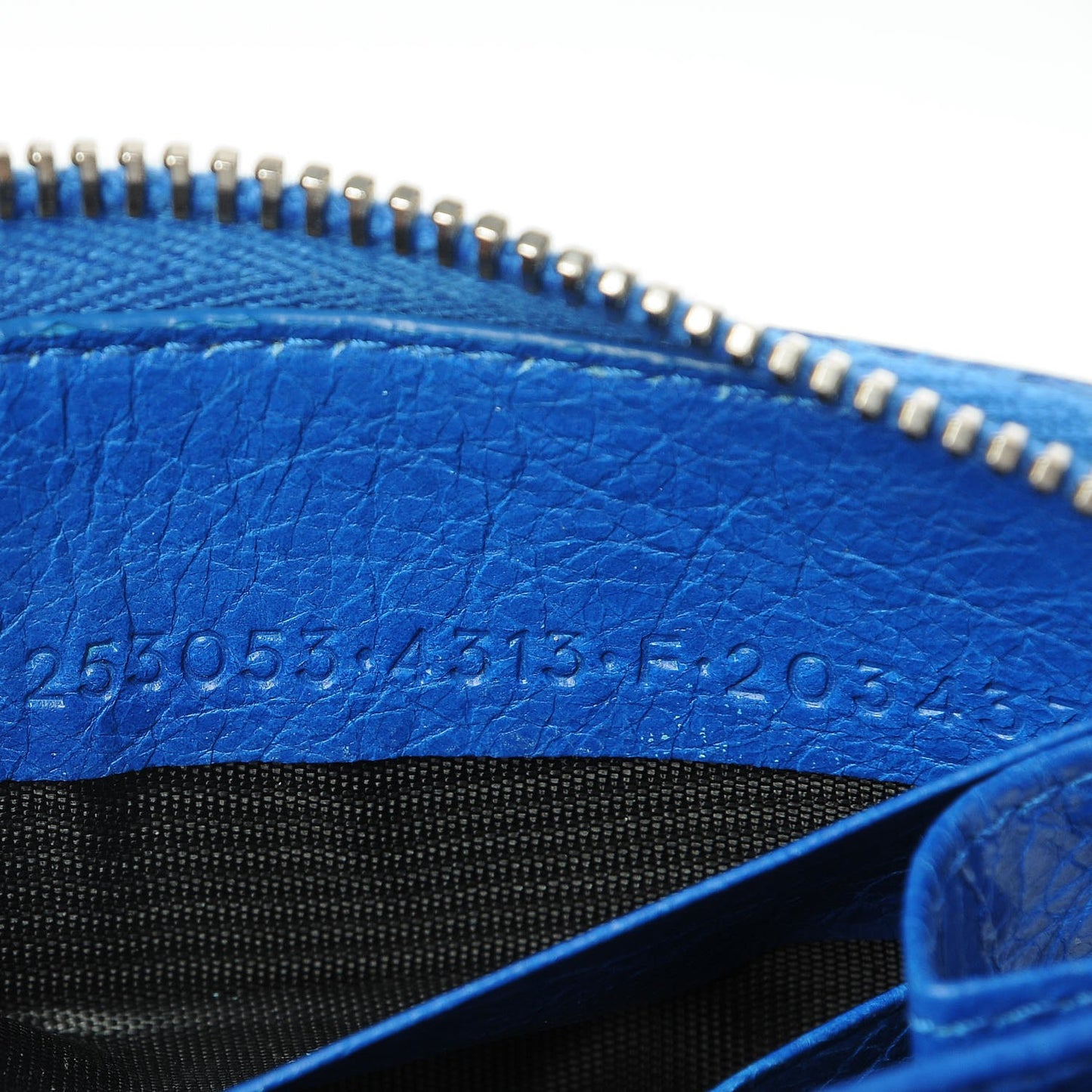 Agneau Giant 12 Silver Hardware Continental Zip Around Wallet Bleu Lazuli
