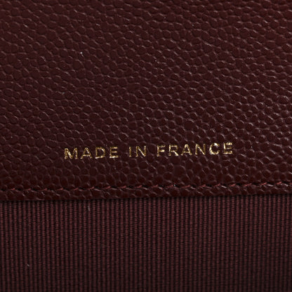 Chanel Caviar Quilted Flap Card Holder Wallet Burgundy 7 of 10
