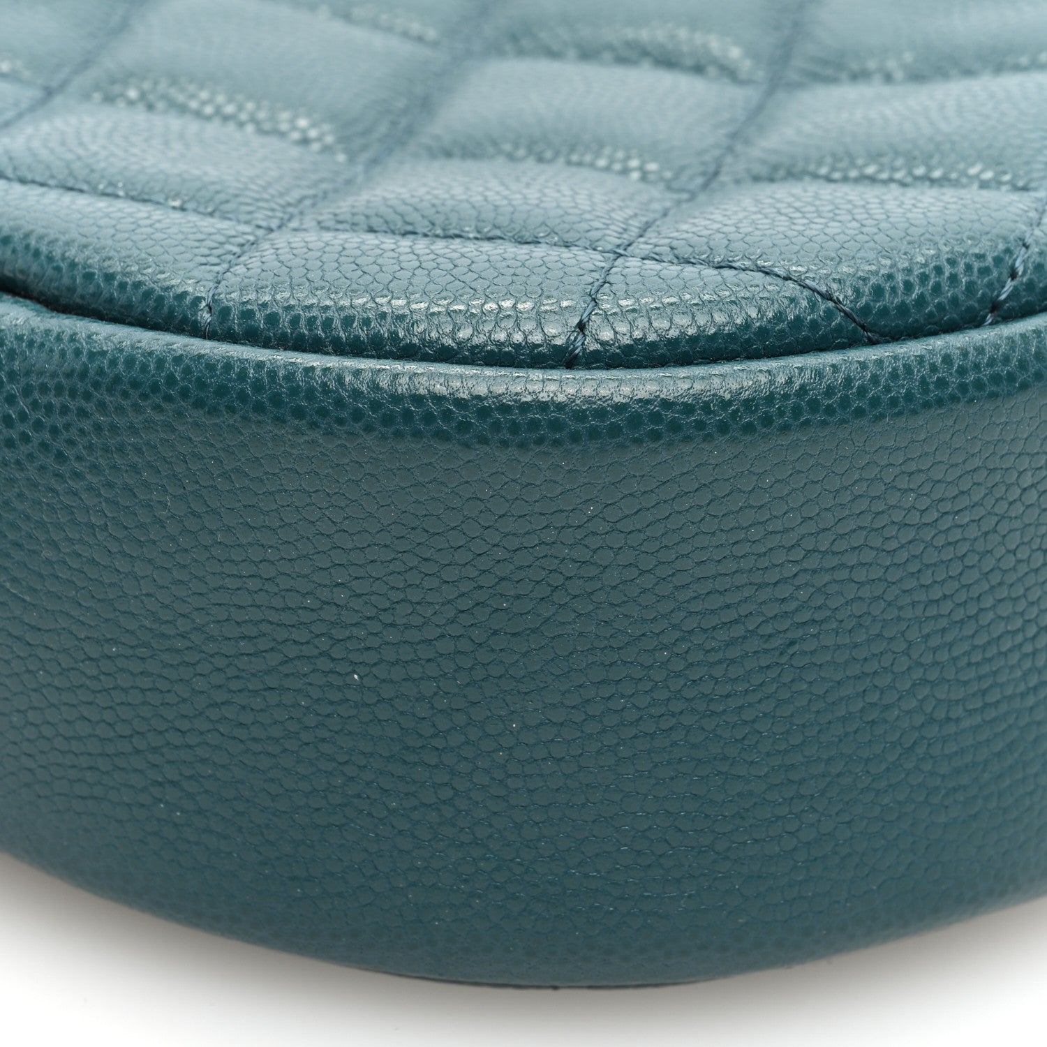 Chanel Caviar Quilted Round Clutch With Chain Green 8 of 9