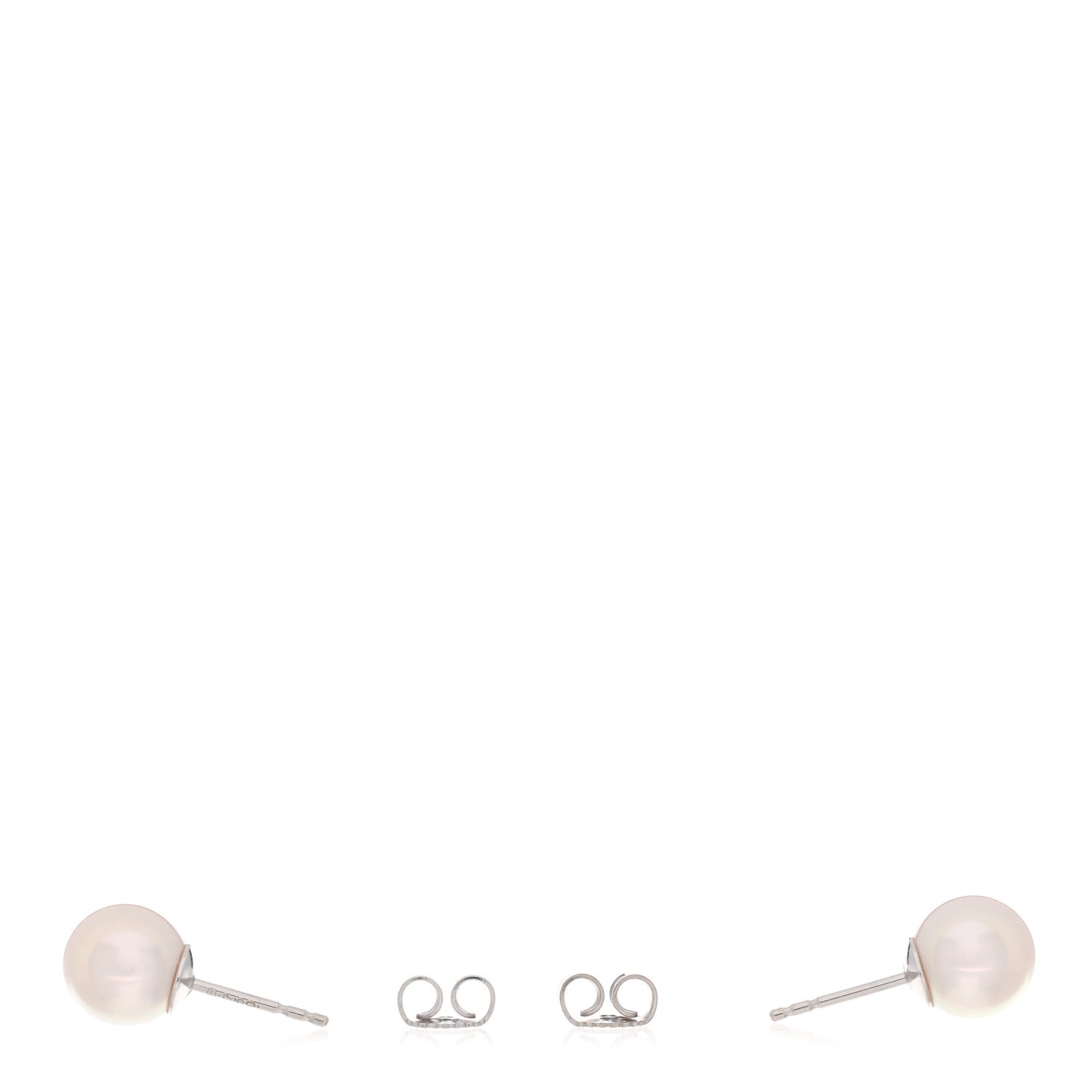 18K White Gold Akoya Pearl 8mm Stud Earrings