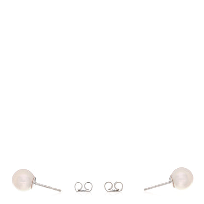 Mikimoto 18K White Gold Akoya Pearl 8mm Stud Earrings 3 of 5