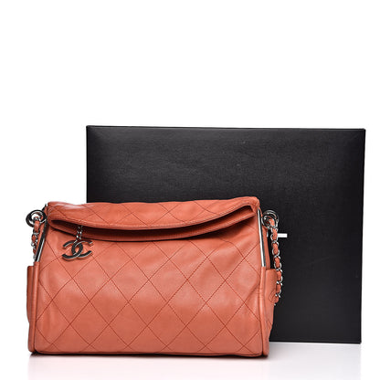 Chanel Lambskin Stitched Medium Ultimate Soft Tote Coral 19 of 19