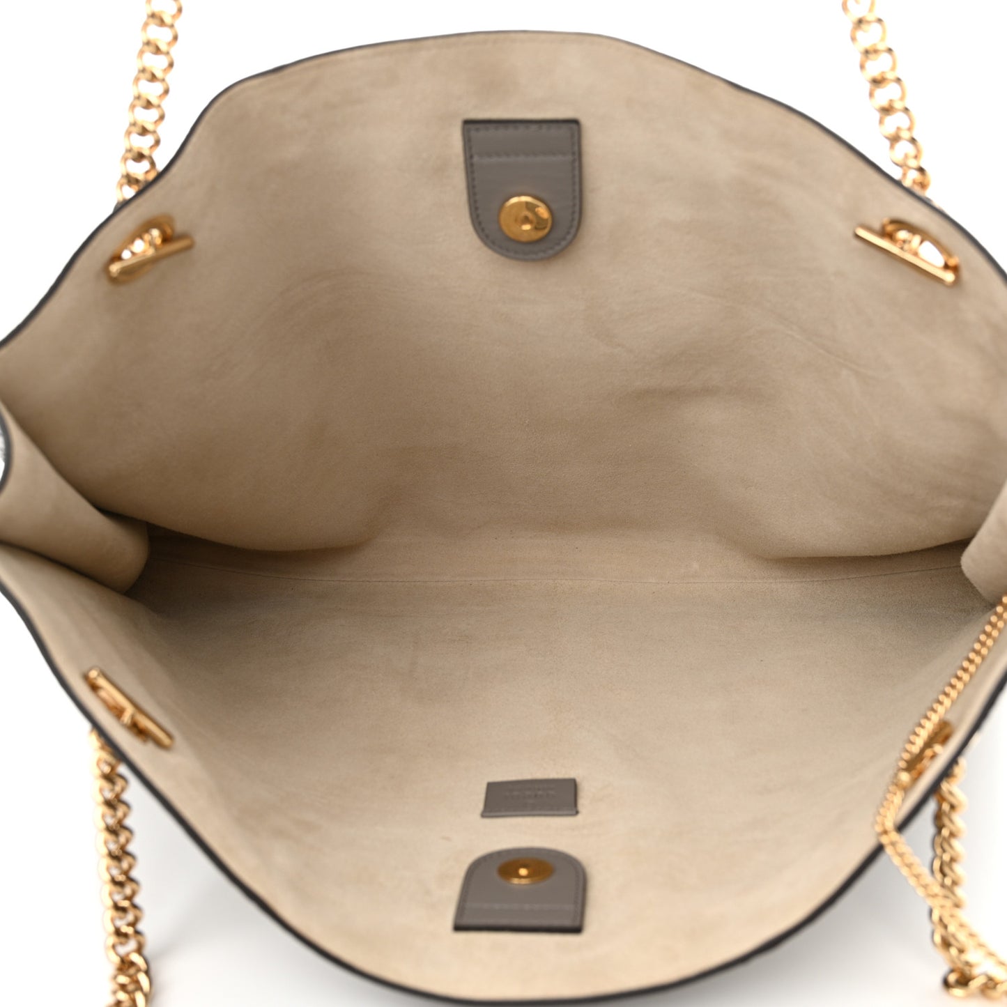 Snakeskin Large Rajah Chain Tote Dusty Grey