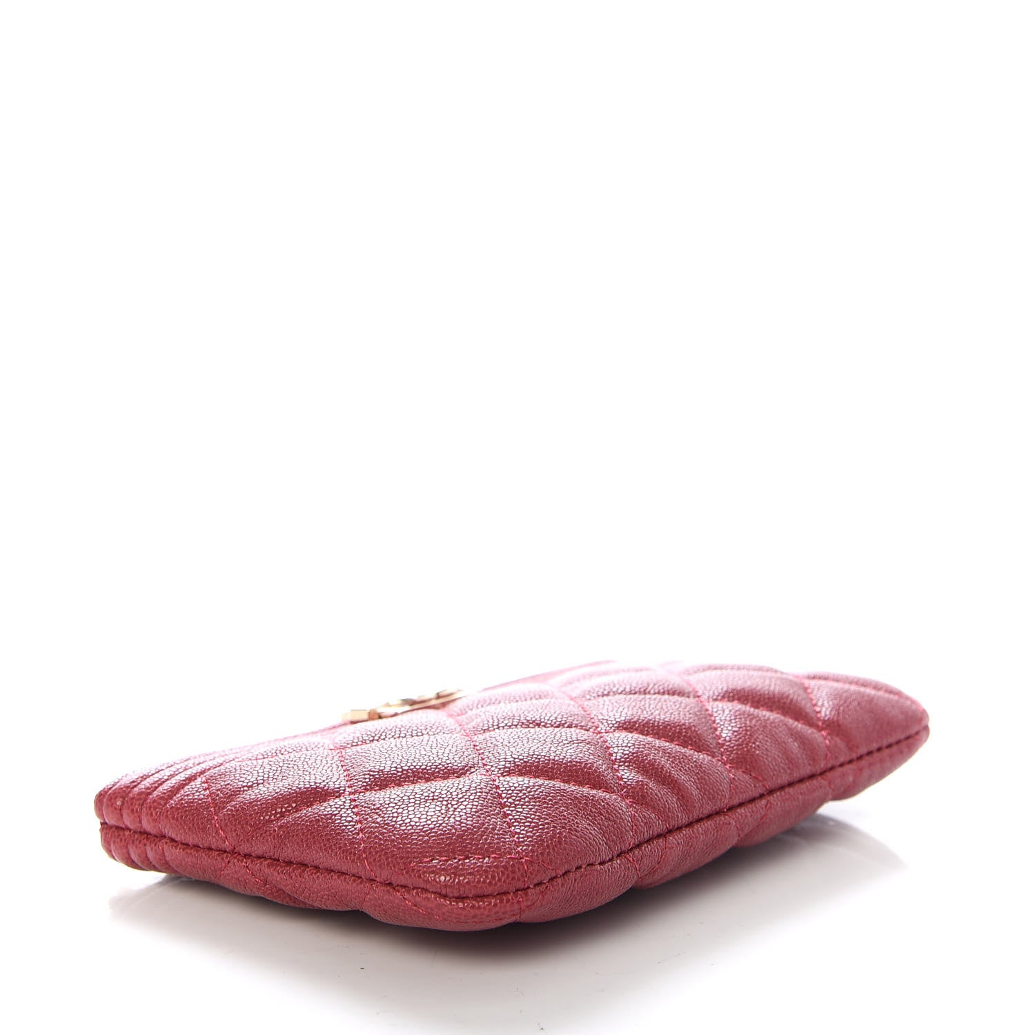 Chanel Caviar Quilted Zipped Boy Pouch Red 4 of 7