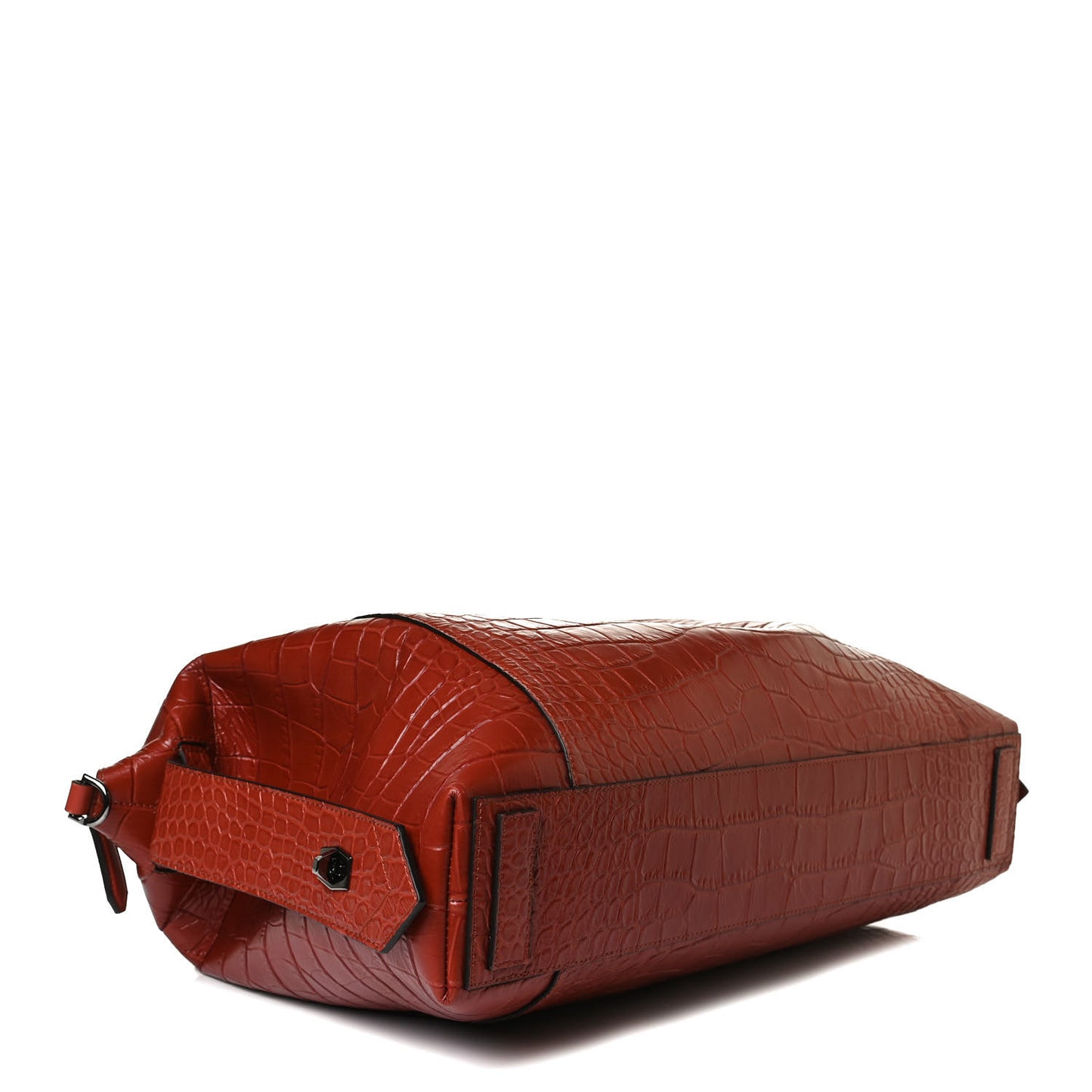 Calfskin Crocodile Embossed Medium Soft Antigona Paprika