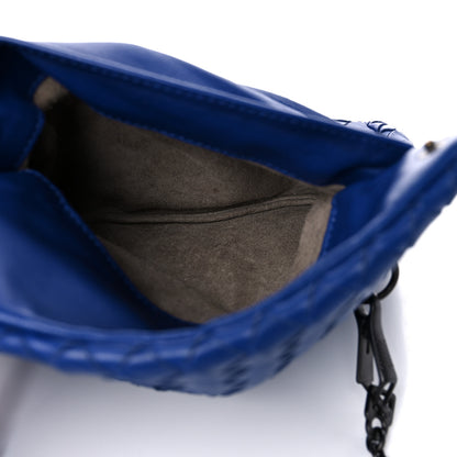 Bottega Veneta Nappa Intrecciato Small Chain Crossbody Cobalt 4 of 13