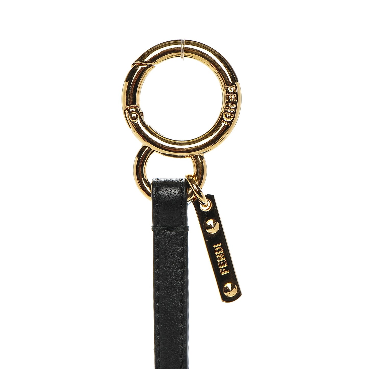 Lambskin Goat Fur Studded Punkarlito Bag Charm Blue