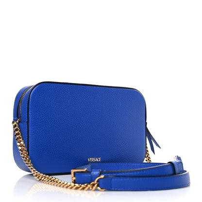 Versace Grainy Calfskin Small Virtus Camera Bag Blue 3 of 8