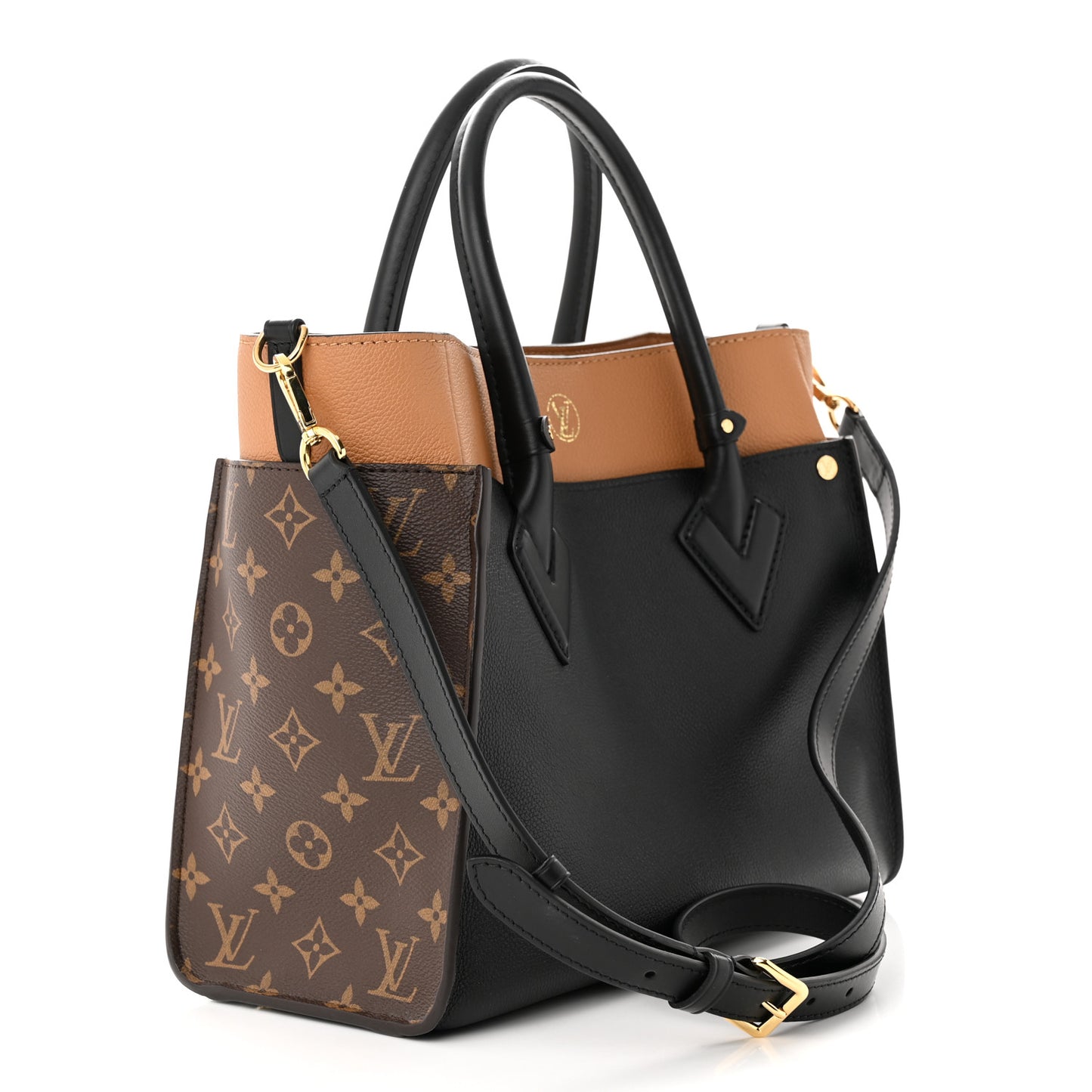 Calfskin Monogram On My Side Black