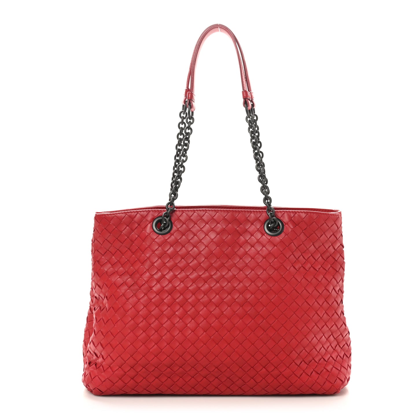 Nappa Intrecciato Medium Tote  Red