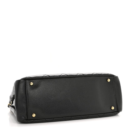 Chanel Caviar Quilted CC Timeless Soft Tote Black 4 of 13