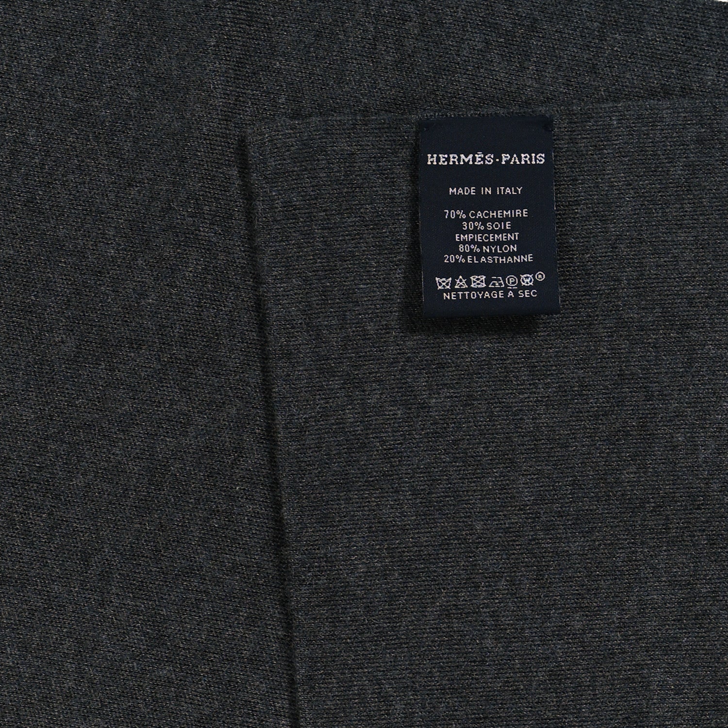 Hermes Cashmere Silk Just In Case Muffler Black 3 of 4