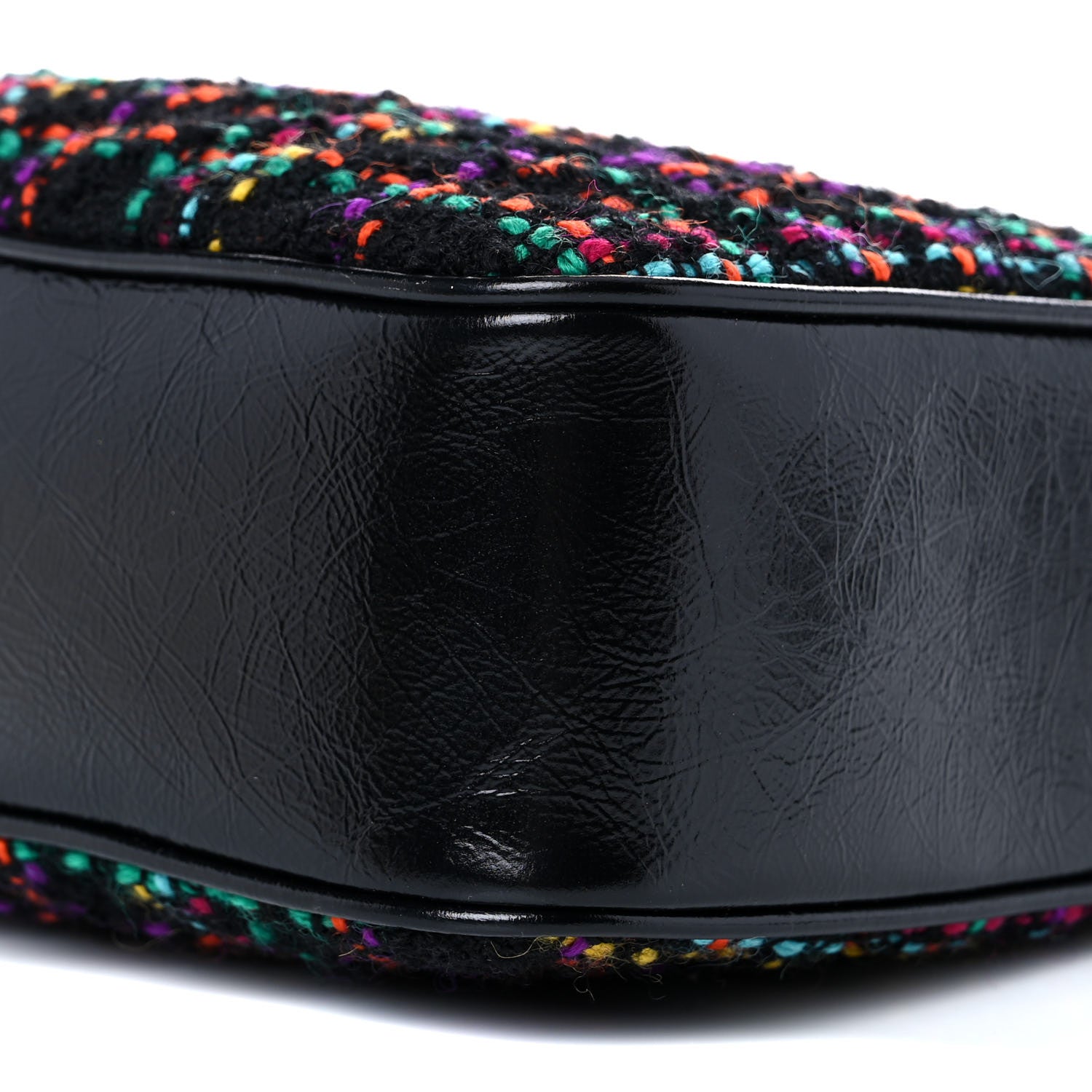 Saint Laurent Tweed Calfskin Monogram Lou Camera Bag Black 10 of 11