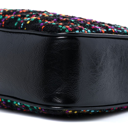 Saint Laurent Tweed Calfskin Monogram Lou Camera Bag Black 10 of 11