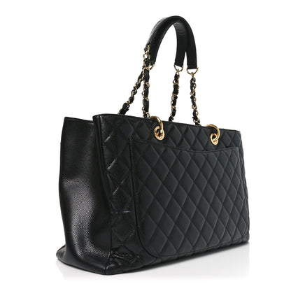 Chanel Caviar Quilted XL Grand Shopping Tote GST Black 3 of 12