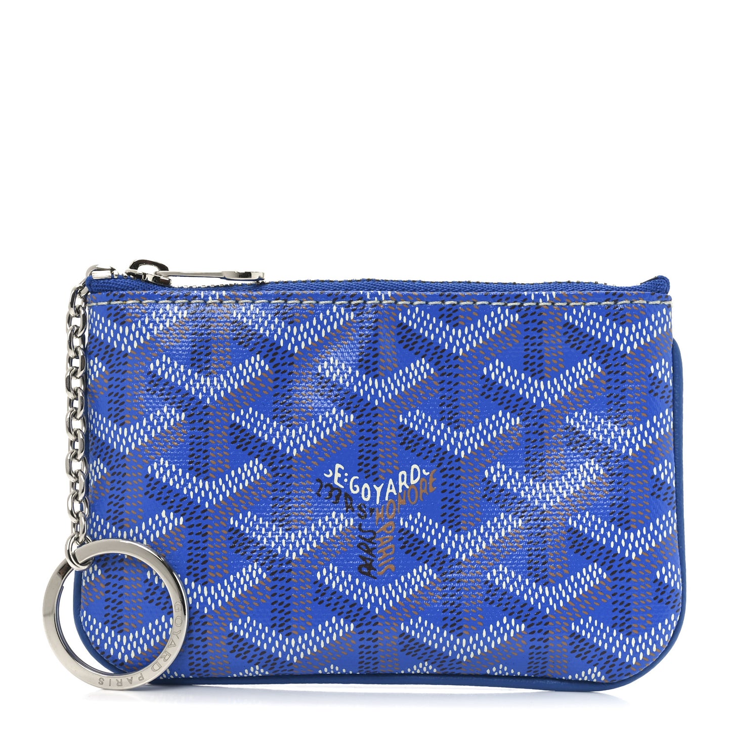 Goyardine Nano Senat Key Pouch Blue