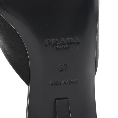 Prada Satin Modellerie Mules 37 Black 7 of 8
