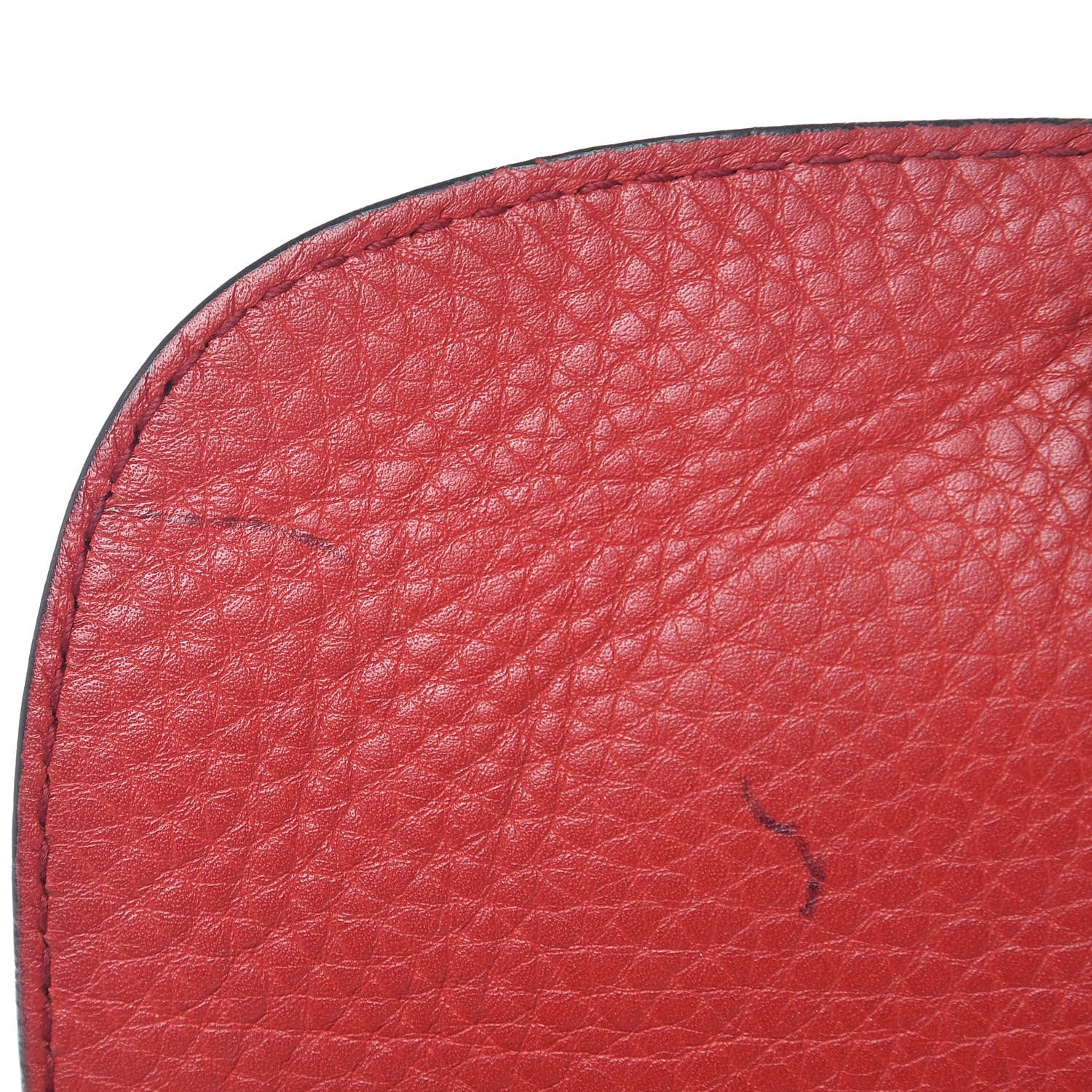 Gucci Pebbled Calfskin Small Soho Flap Crossbody Red 12 of 16