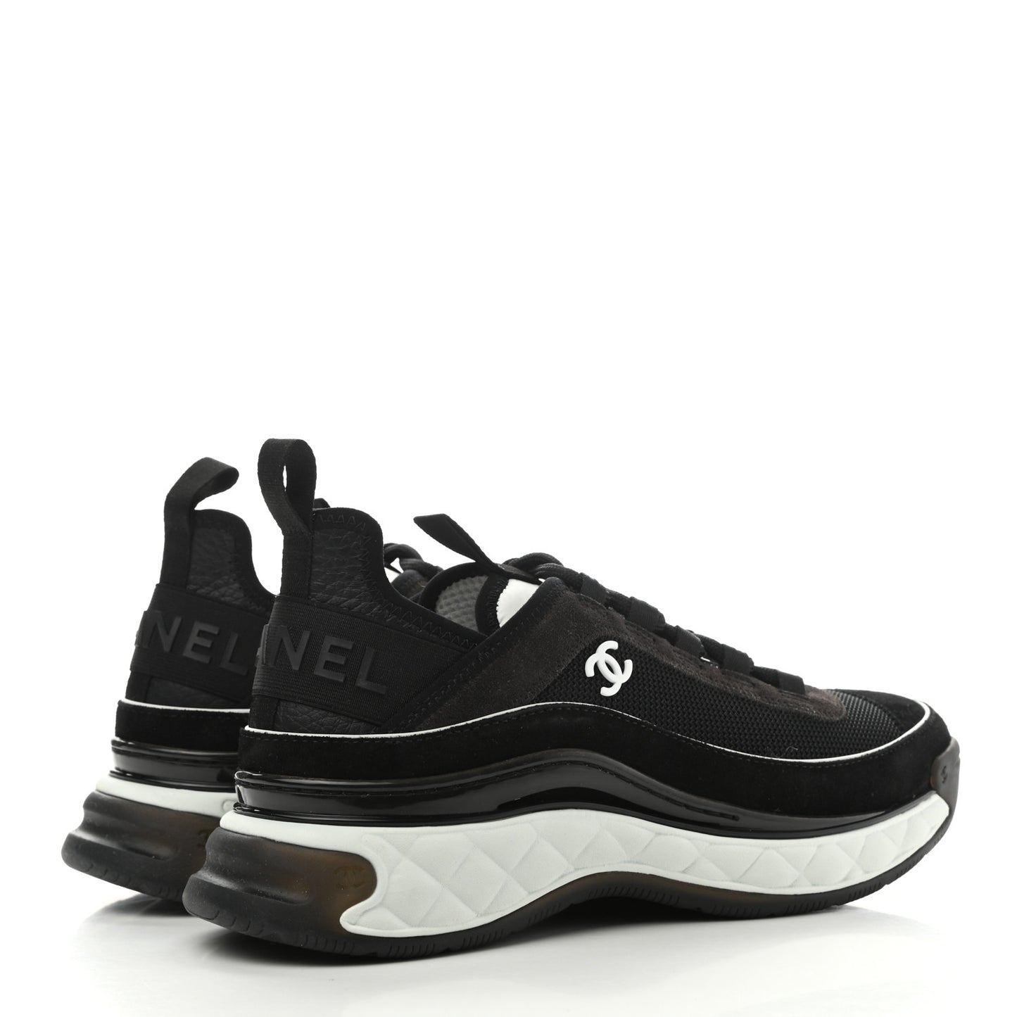 Fabric Suede CC Sneakers 38.5 Black Dark Grey