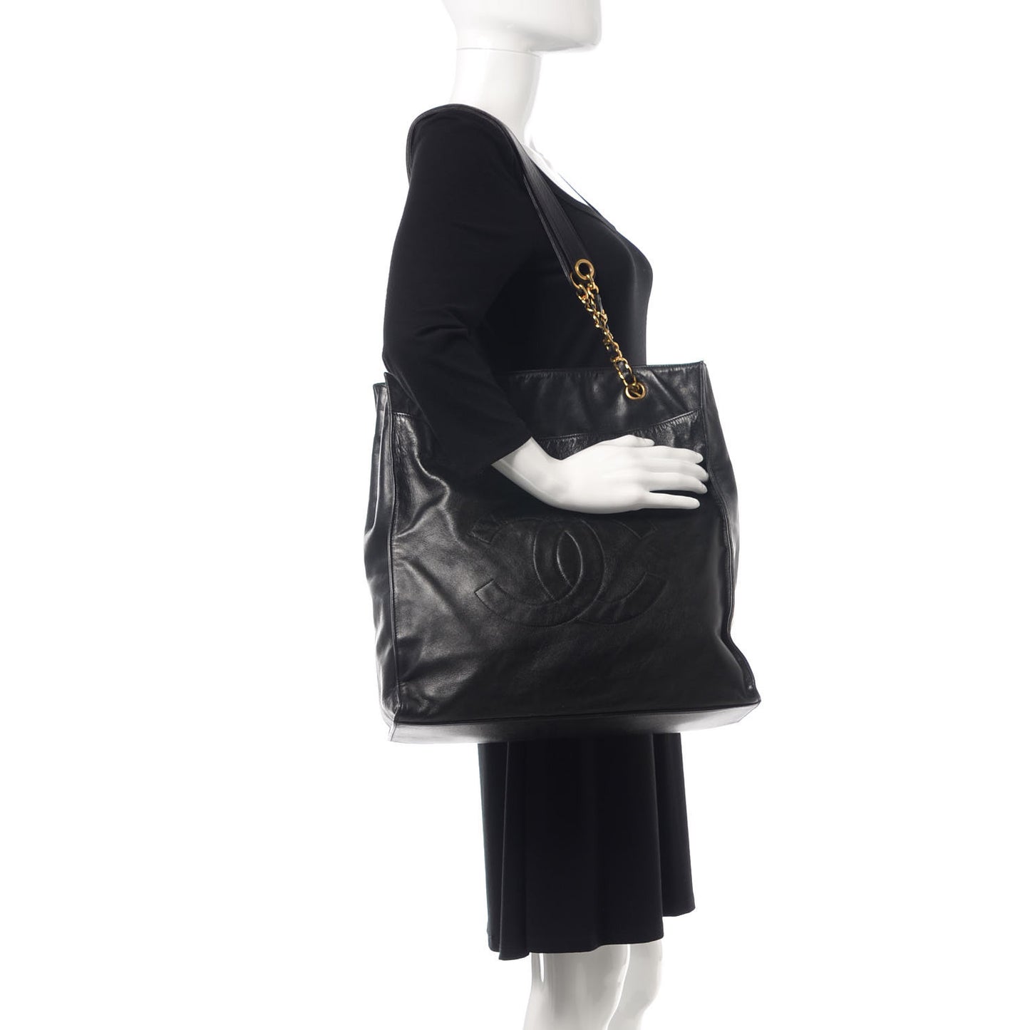 Lambskin CC Shoulder Bag Black