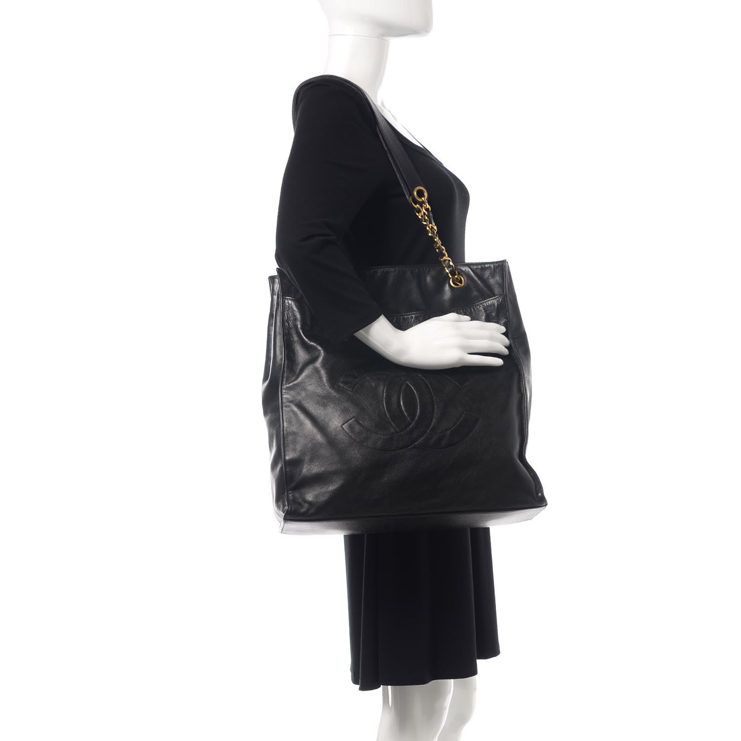 Chanel Lambskin CC Shoulder Bag Black 2 of 11