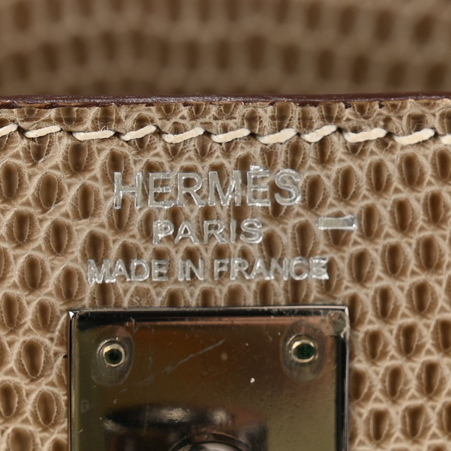 Hermes Lizard Niloticus Kelly Sellier 25 Ficelle 6 of 14