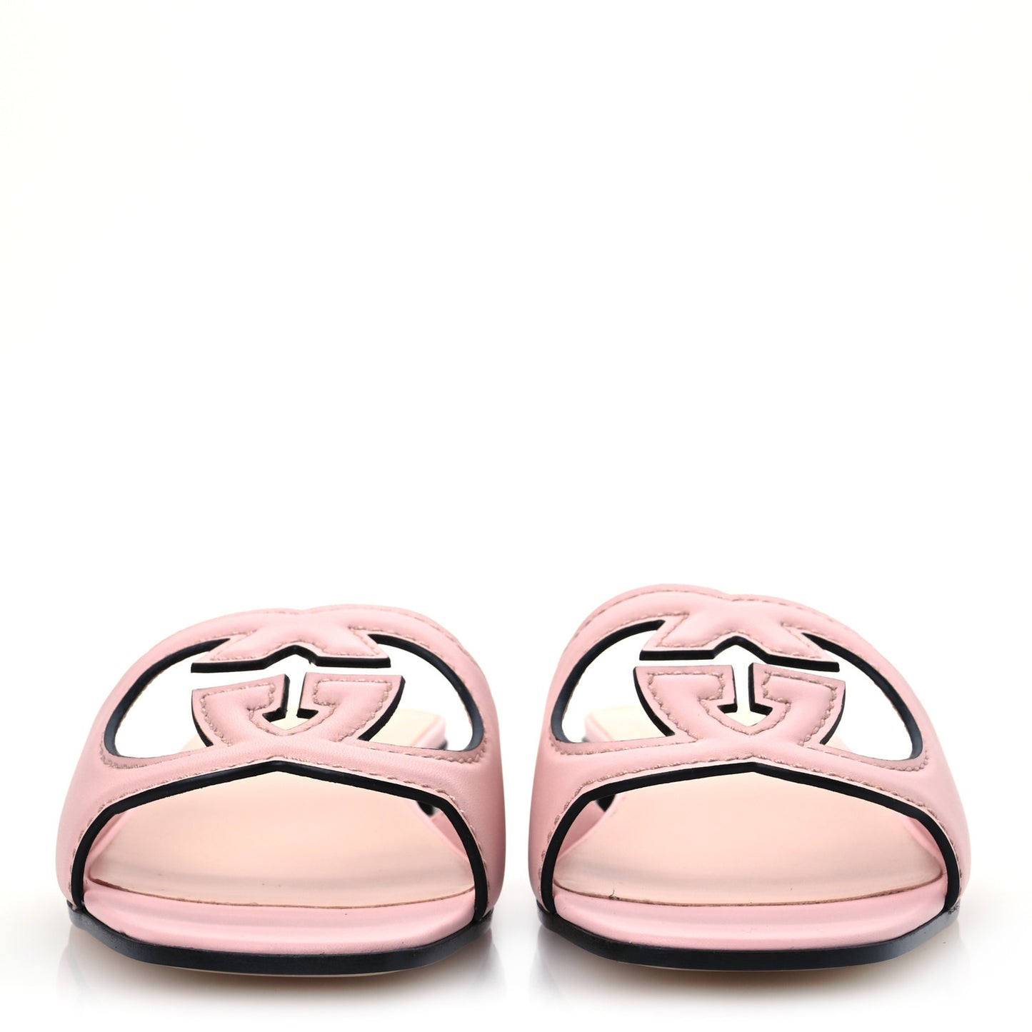 Cosmos Softy Calfskin Interlocking G Cut Out Slide Sandals 39 Candy Cotton