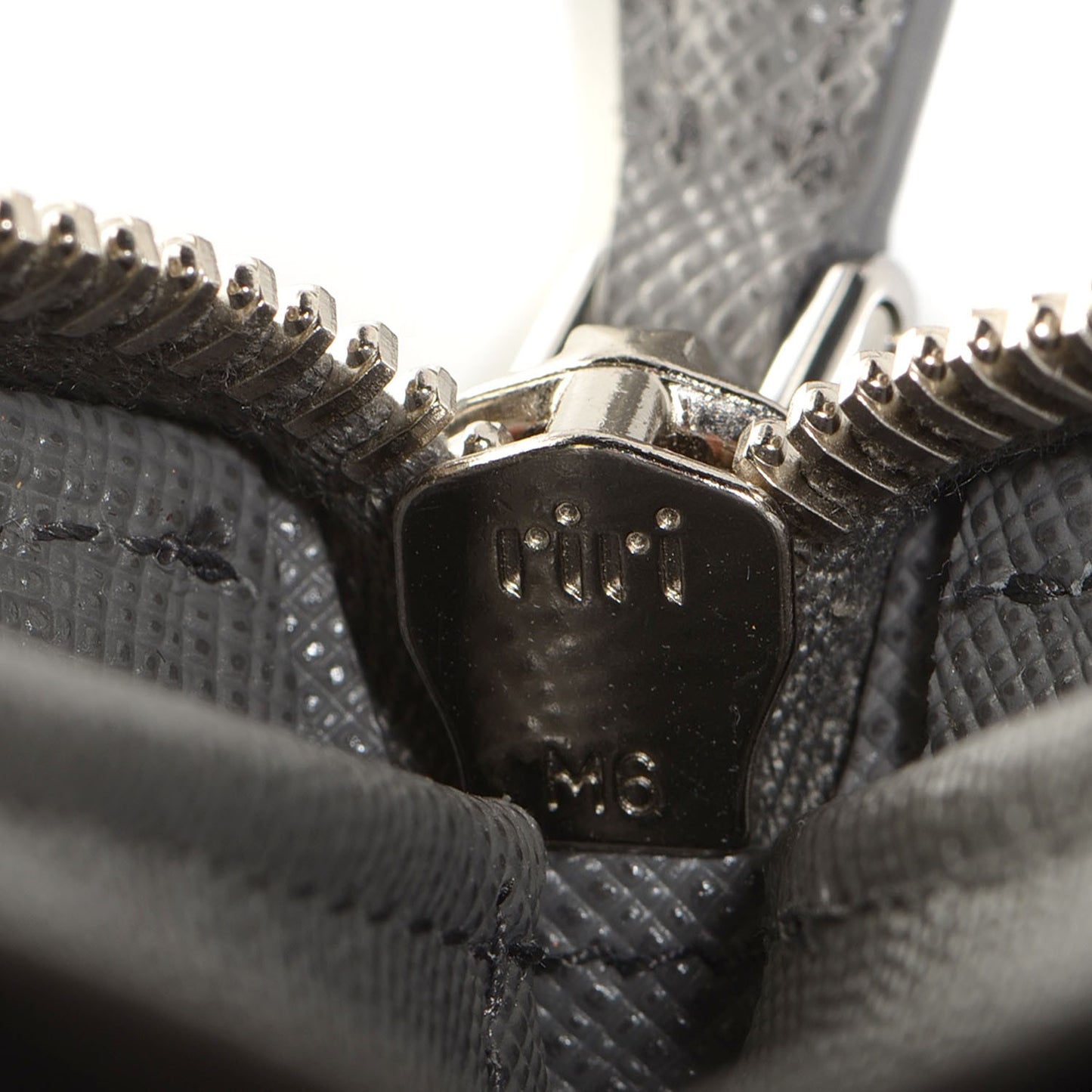 Saffiano Metal Zip Around Wallet Marmo
