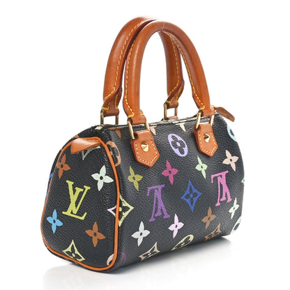 Louis Vuitton Monogram Multicolor Mini Sac HL Speedy Black 3 of 9