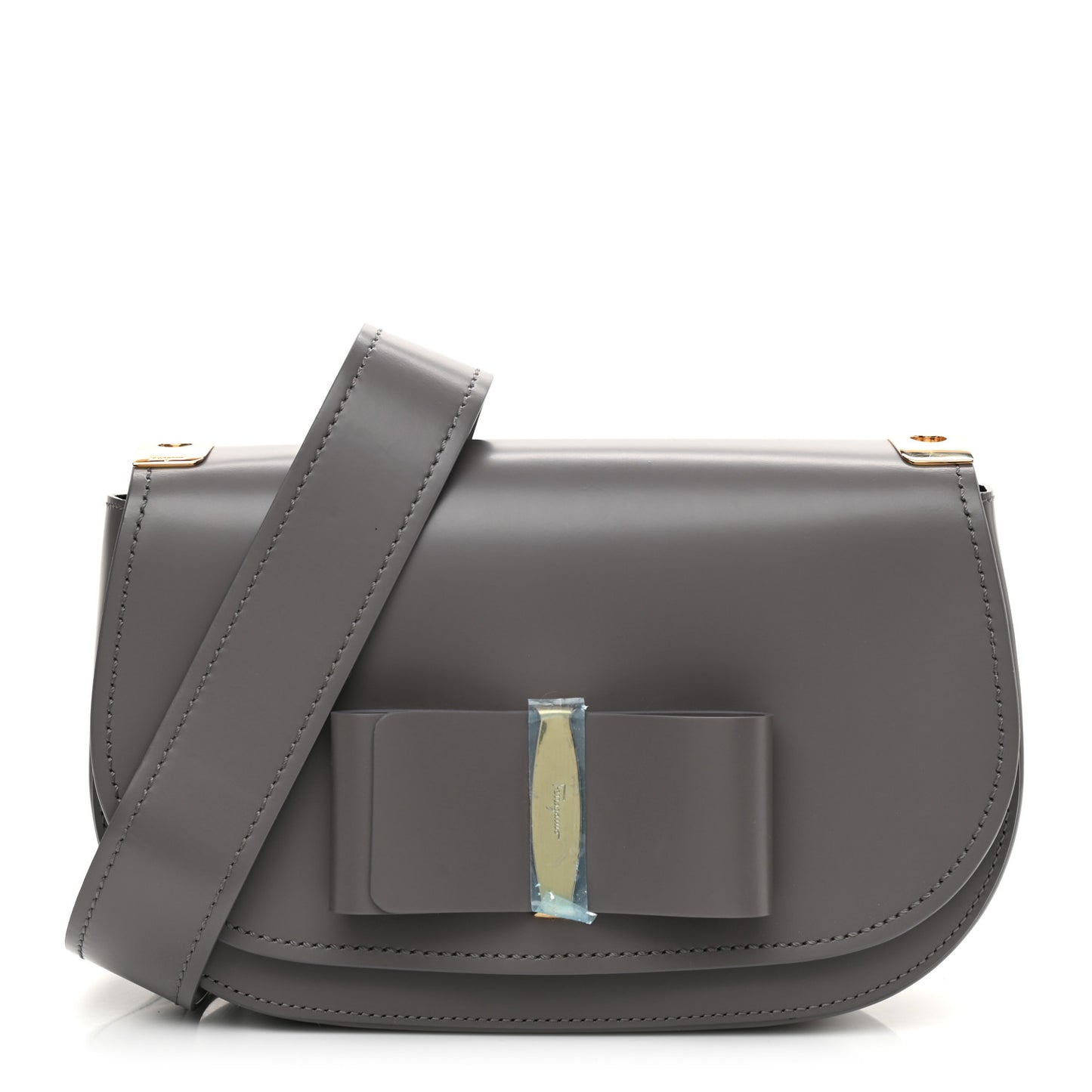 Smooth Calfskin Anna Shoulder Bag Urban Grey