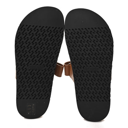 Hermes Calfskin Mens Chypre Sandals 40.5 Naturel 5 of 9