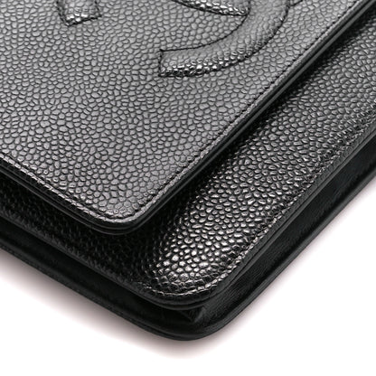 Chanel Caviar Timeless CC Wallet on Chain WOC Black 10 of 12