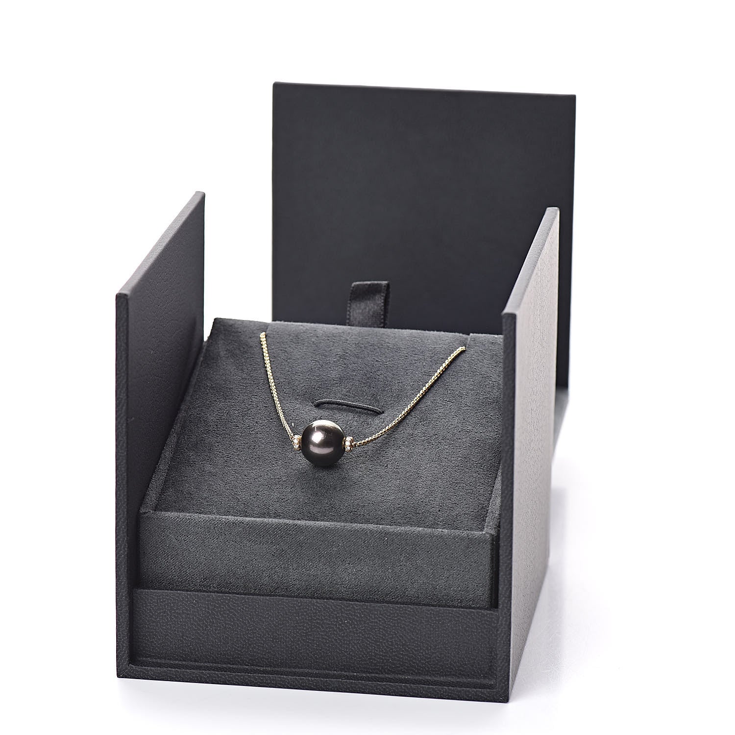 David Yurman 18K Yellow Gold Diamond Tahitian Pearl 12mm Solari Pendant Necklace 5 of 5