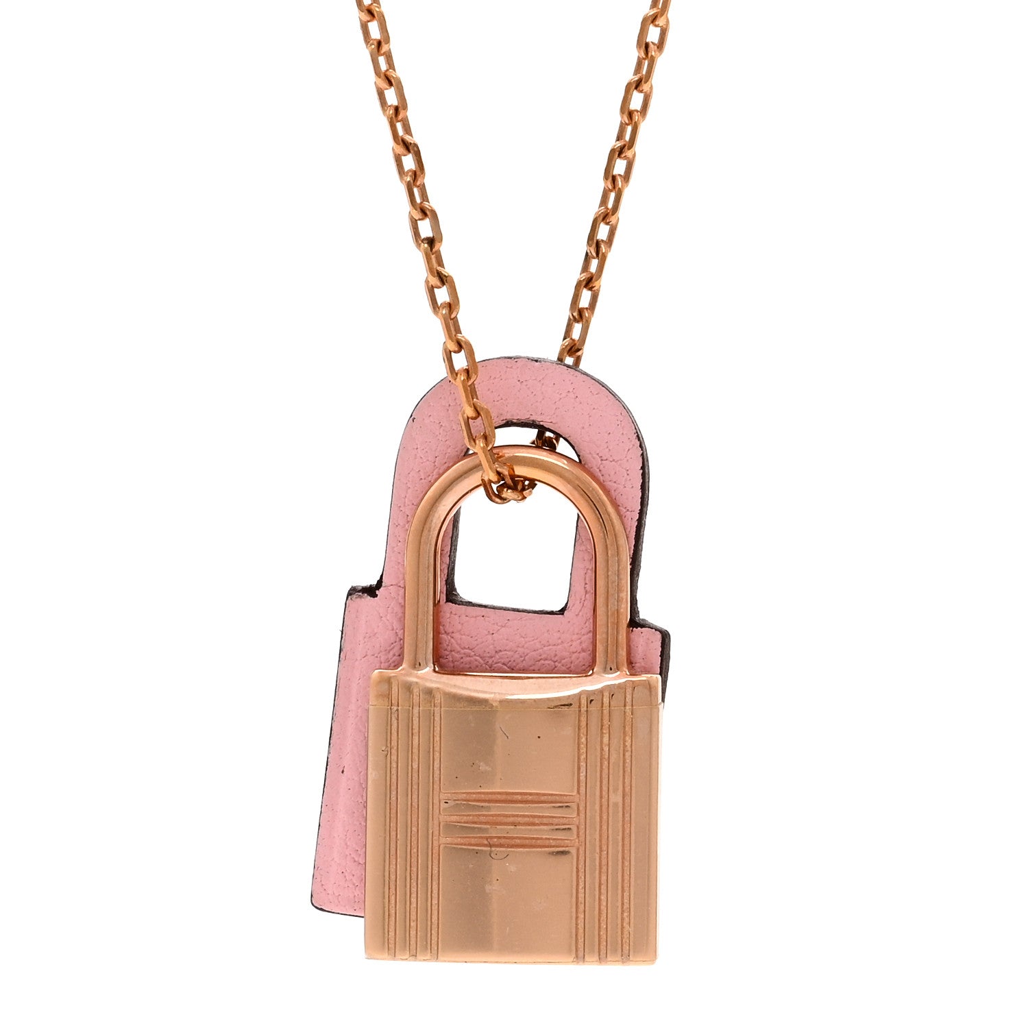 Hermes Swift Small O'Kelly Pendant Necklace Rose Sakura 4 of 6