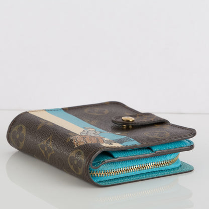 Louis Vuitton Monogram Groom Compact Zip Wallet Blue 4 of 8