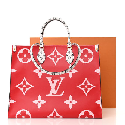 Louis Vuitton Monogram Giant Onthego GM Rouge Rose 13 of 13