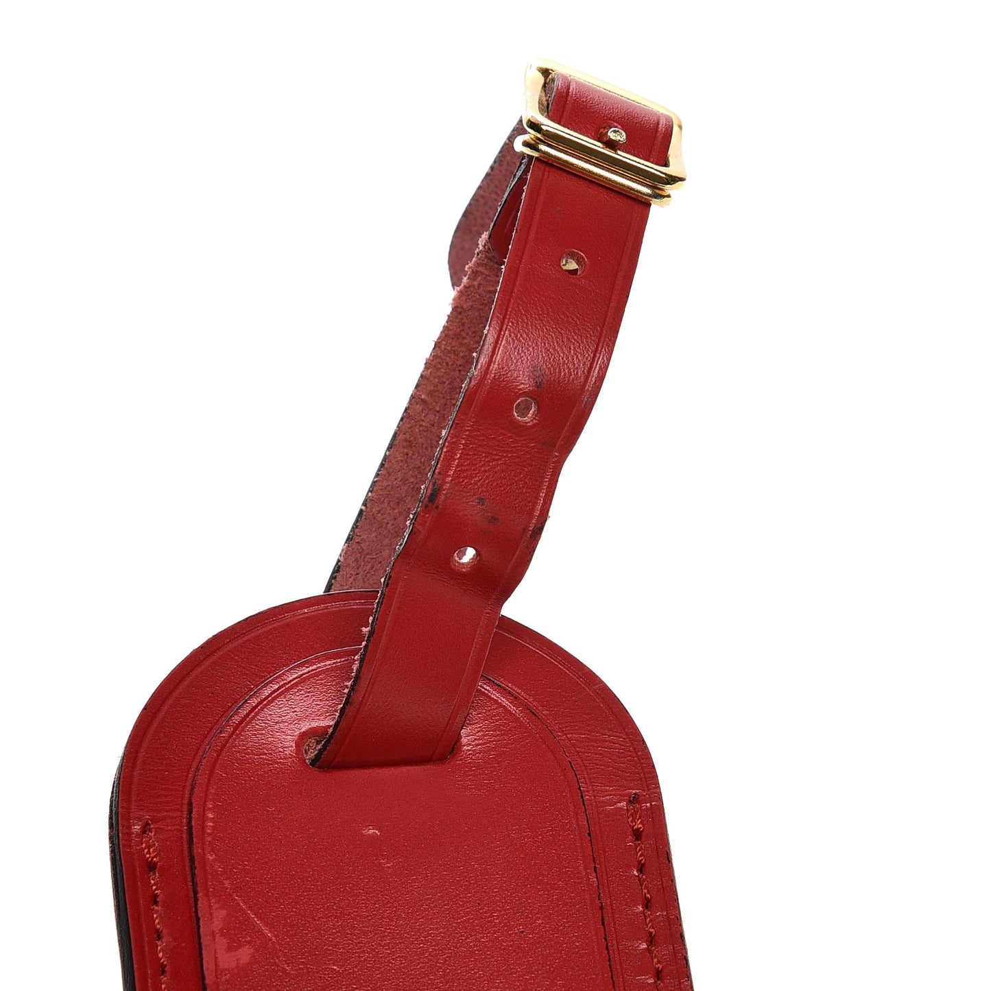 Calfskin Luggage Tag Red