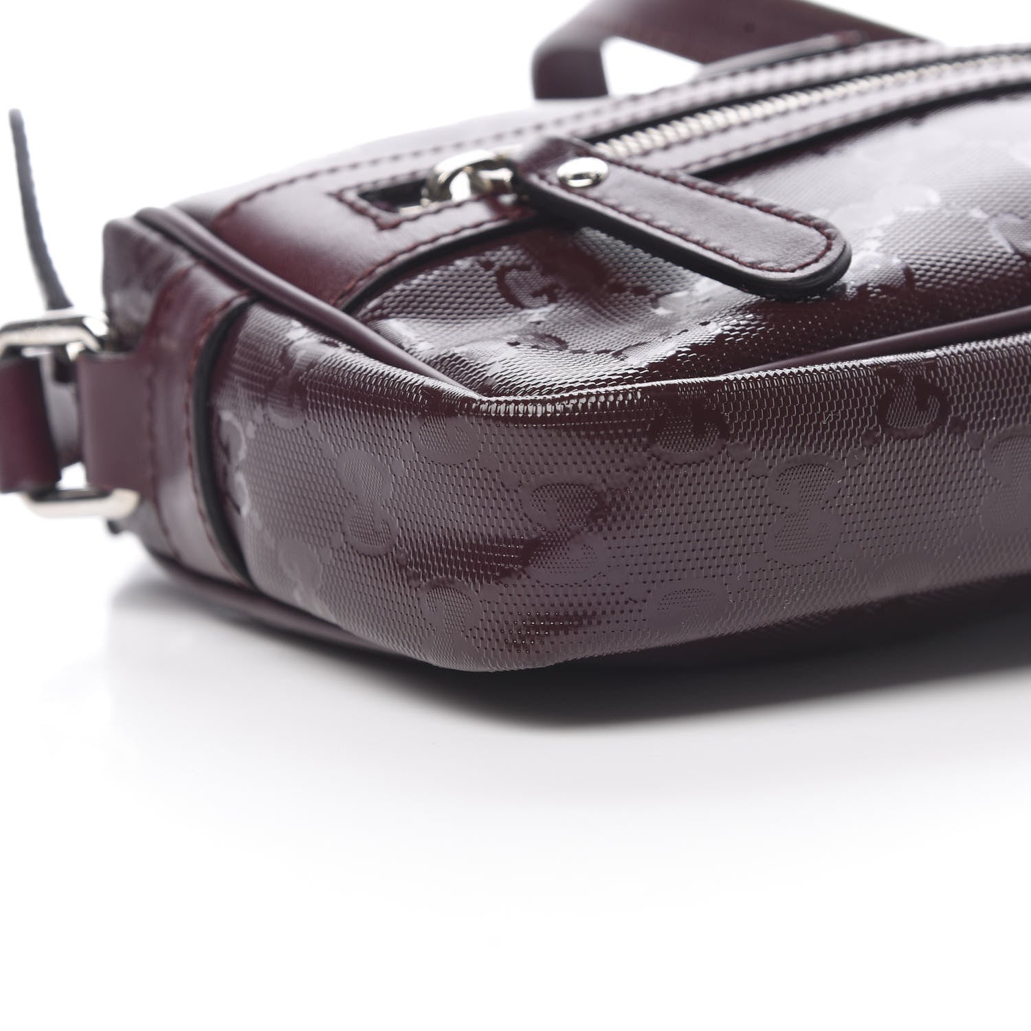 Gucci Imprime Monogram Small Shoulder Bag Bordeaux 9 of 10