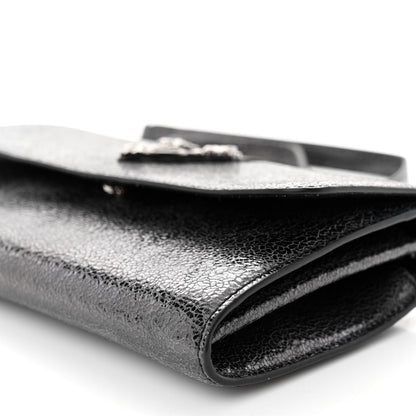 Versace Metallic Calfksin Virtus Wallet On Chain Grey 9 of 10