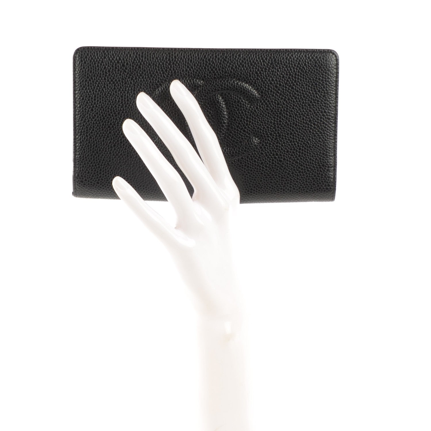 Chanel Caviar Timeless CC Yen Wallet Black 2 of 8
