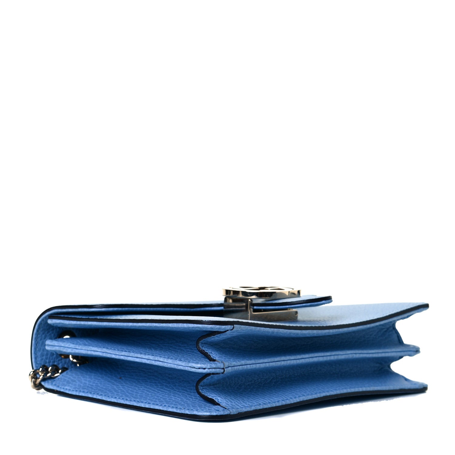 Gucci Dollar Calfskin Small Interlocking G Shoulder Bag Mineral Blue 4 of 7
