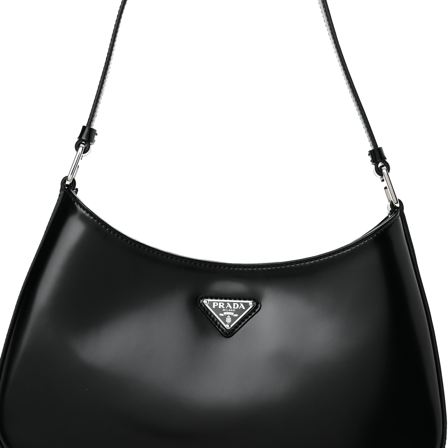 Spazzolato Cleo Shoulder Bag Black